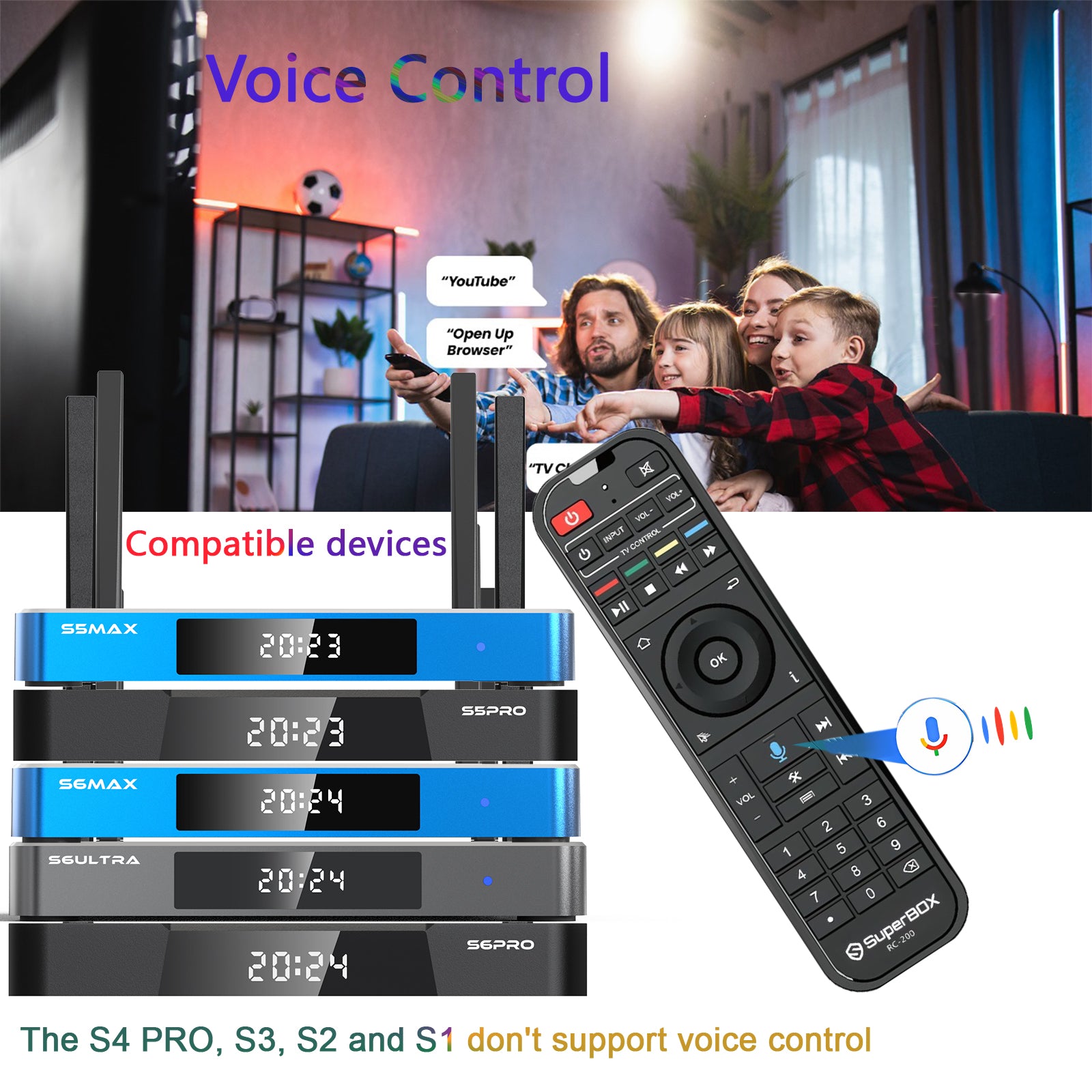 Official Superbox RC-200 Remote Replacement for S6 Ultra/Max/Pro, S5 Max/Pro, Elite Ultra/Pro - Original Remote Control for Superbox TV Box